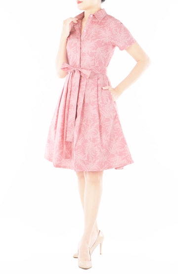 Sakura Serenity Anna Shirtdress - Pink